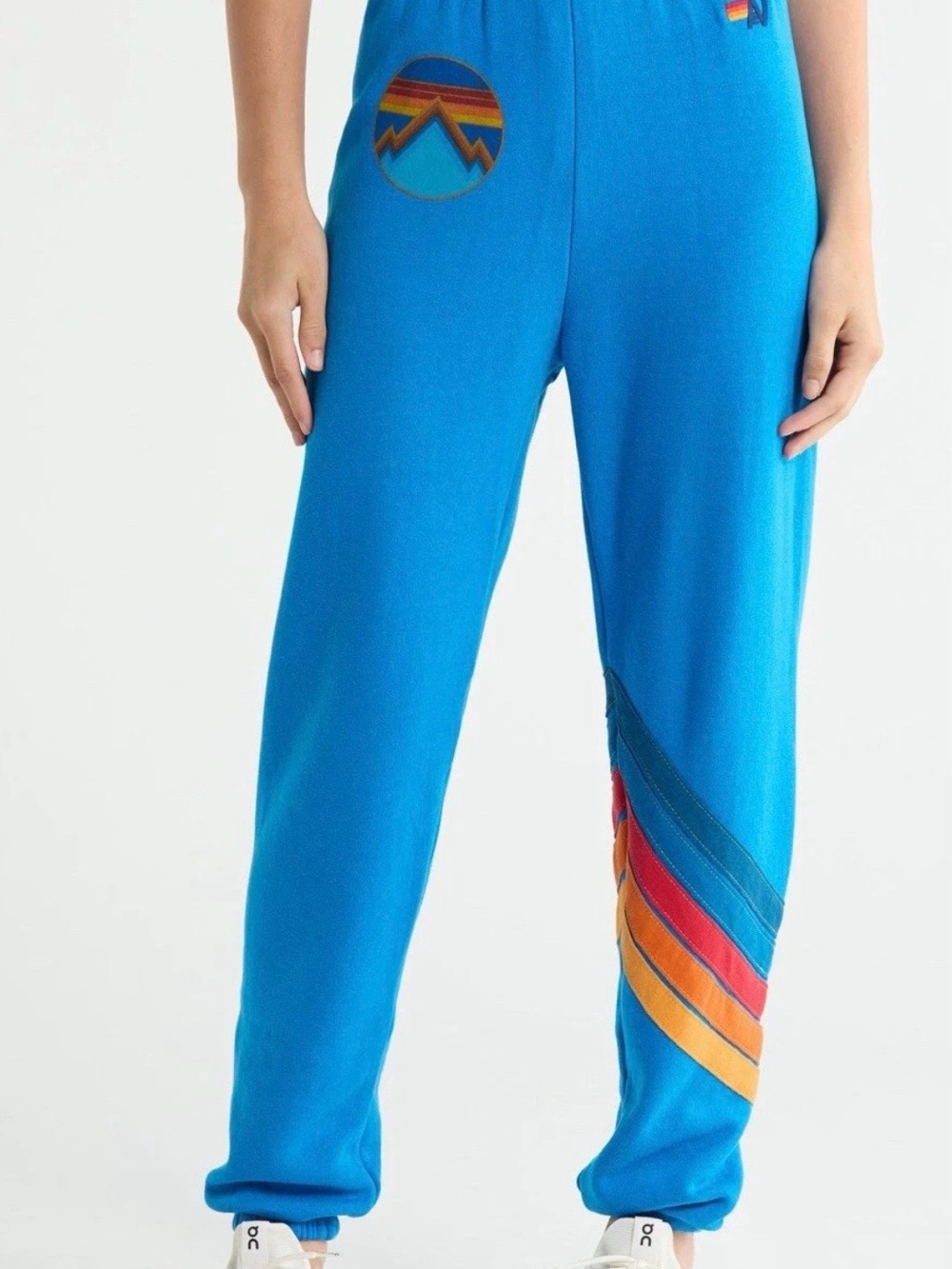 Aviator Nation All Seasons Circle Chevron Sweatpants Blue Size Small